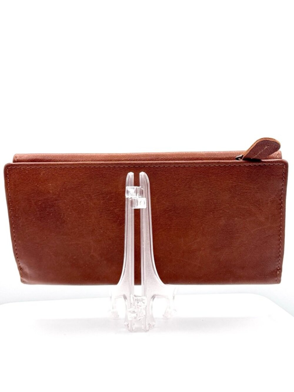 Spikes & Sparrow Genuine Leather Camel Color Wallet Tri-Fold RFID CC Protection - Picture 4 of 16